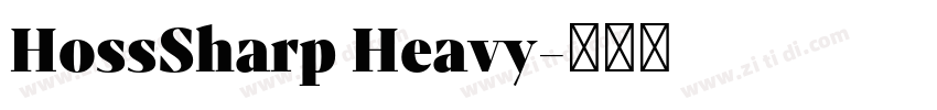 HossSharp Heavy字体转换